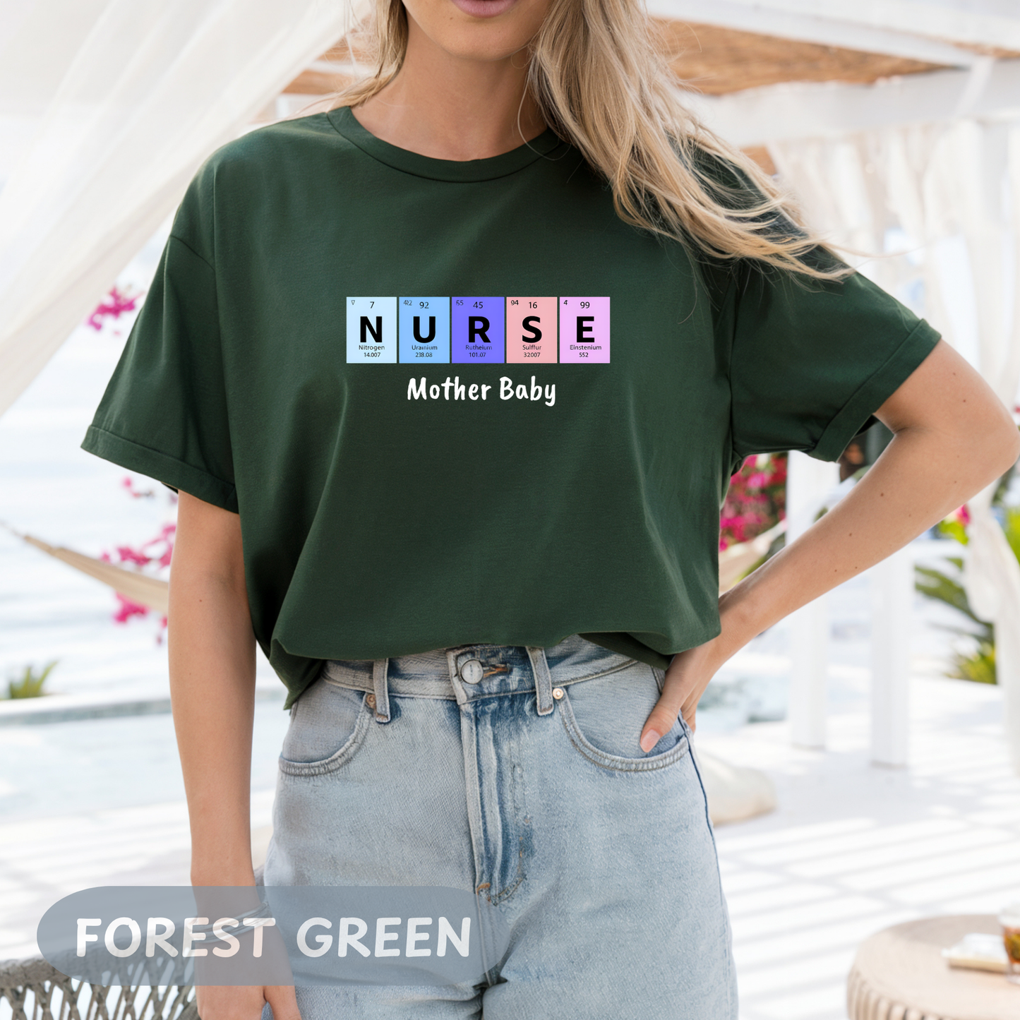 Postpartum Nurse Periodic Table Elements Tee,  Mother Baby Nurse Shirt, Nurse Practitioner, Unisex Tee Gift
