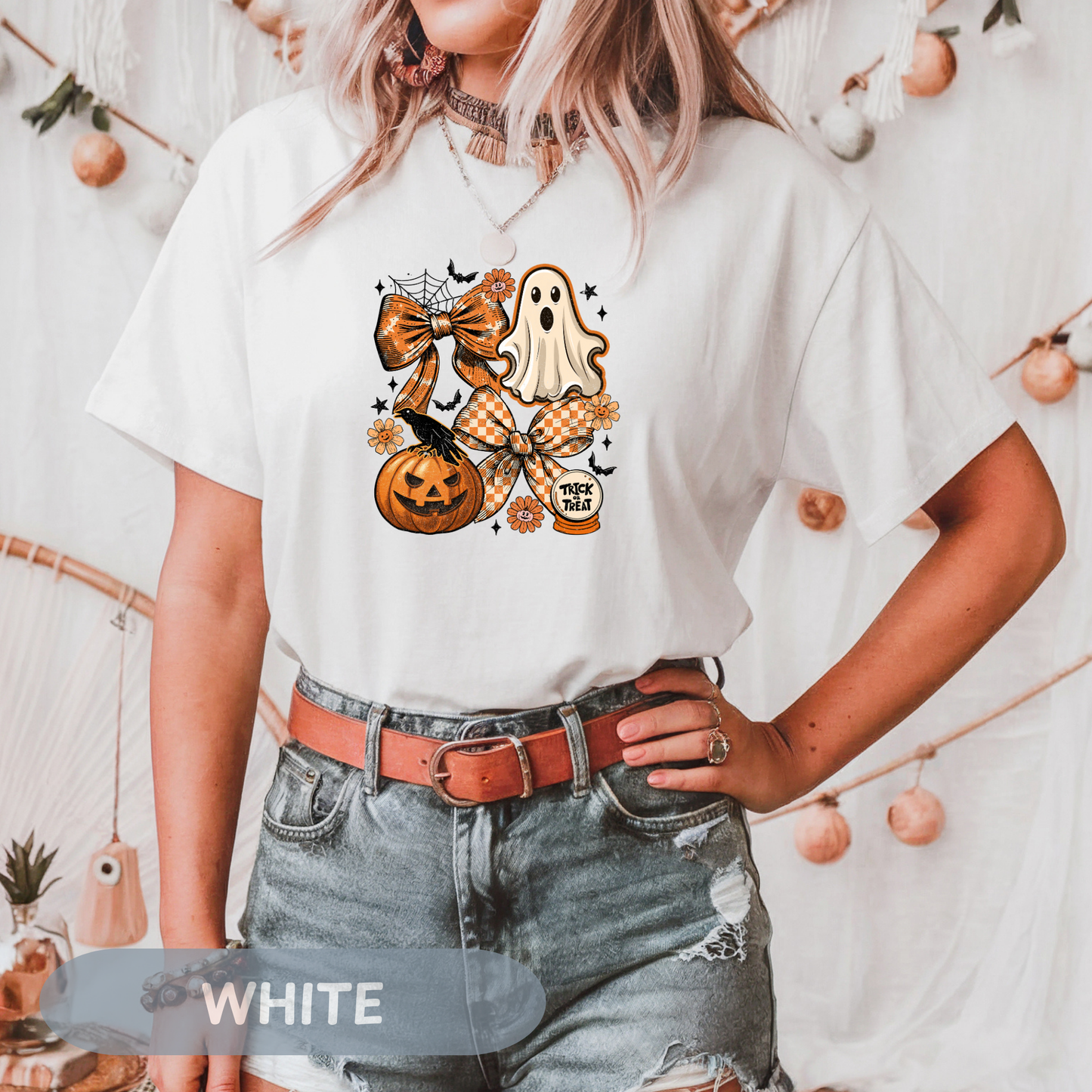 Vintage Coquette Halloween Tee, Halloween Shirt, Fall Pumpkin Tshirt