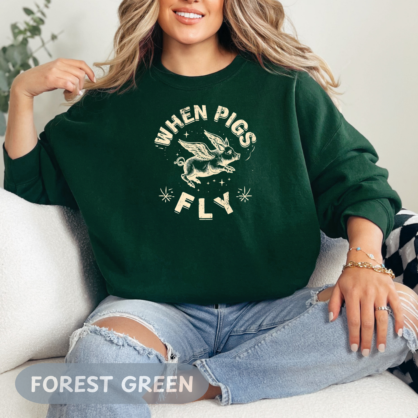 When Pigs Fly Sweatshirt, Flying Pig Shirt, Pigs With Wings, I Love Pigs, Pig Lover Gift, Cute Pig Shirt, Pig T-Shirt