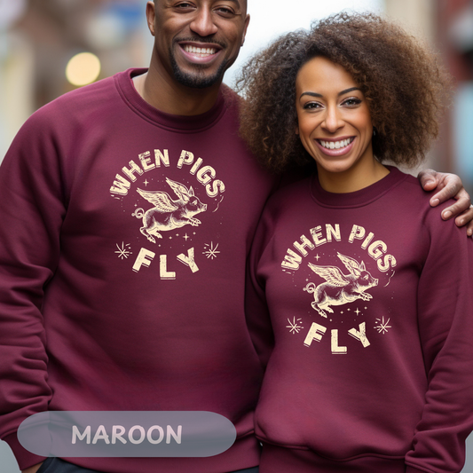 When Pigs Fly Sweatshirt, Flying Pig Shirt, Pigs With Wings, I Love Pigs, Pig Lover Gift, Cute Pig Shirt, Pig T-Shirt