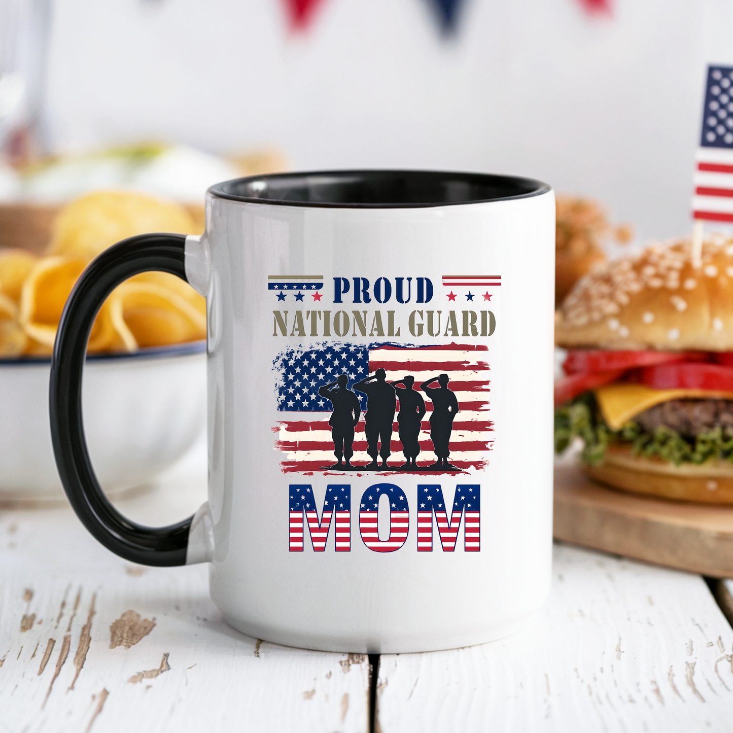 Proud National Guard Mom Mug, Army National Guard, Armed Forces, Veteran Appreciation, Military Family Gift