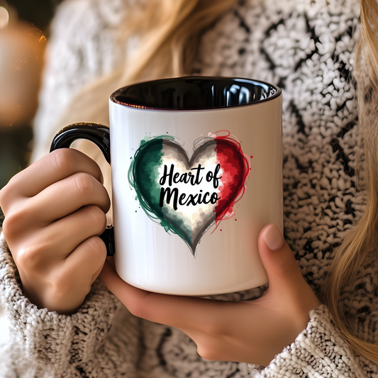 Heart of Mexico Coffee Mug, Hispanic Heritage Mug, Mexican Pride Gift, Immigrant Rights, Mexican Culture, Resistance Mug