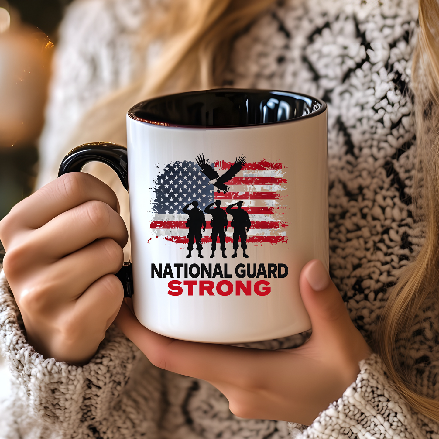 Patriotic National Guard Coffee Mug, Air National Guard, Army Wife Mug, Gift for Soldier, Army Veteran Gift, Army Dad Mug