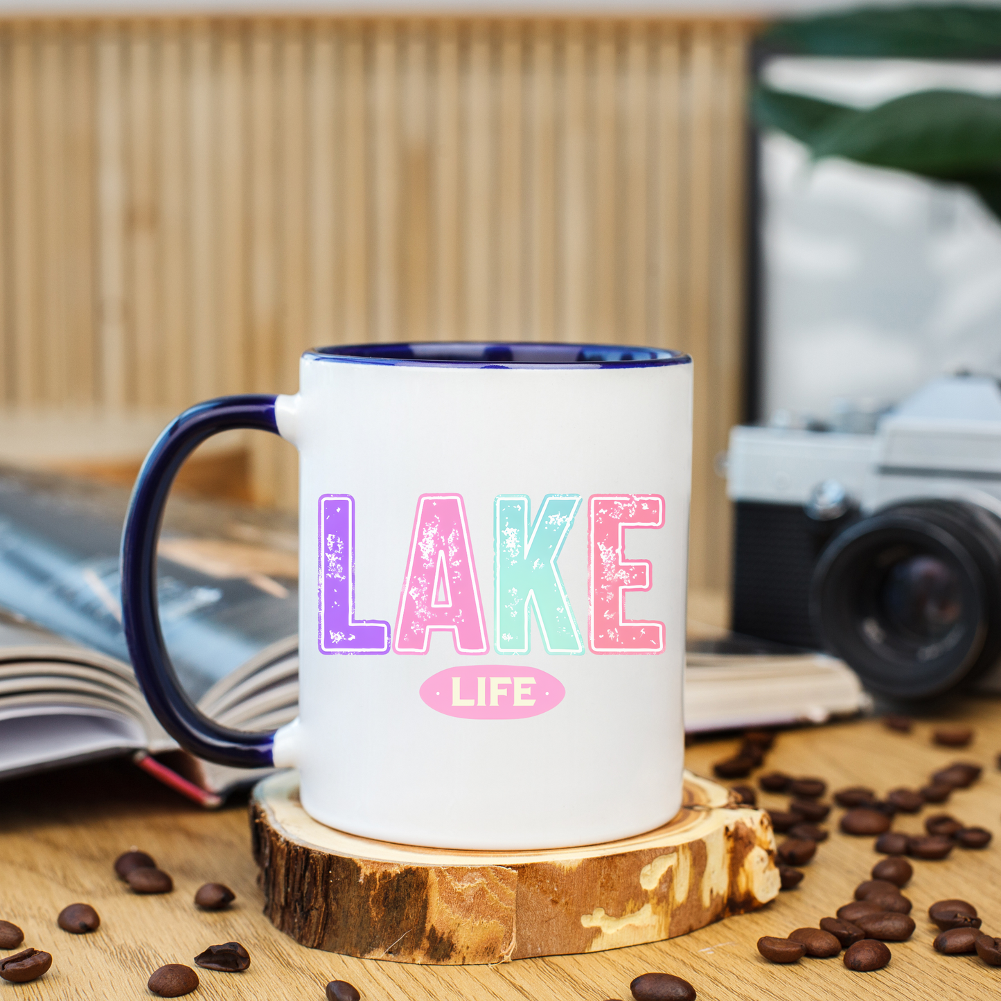 Lake Life Accent Coffee Mug, Great Lakes Mug, Michigan Gifts, Lake Vibes, Modern Mug, Lake House Gifts, Lakehouse Decor