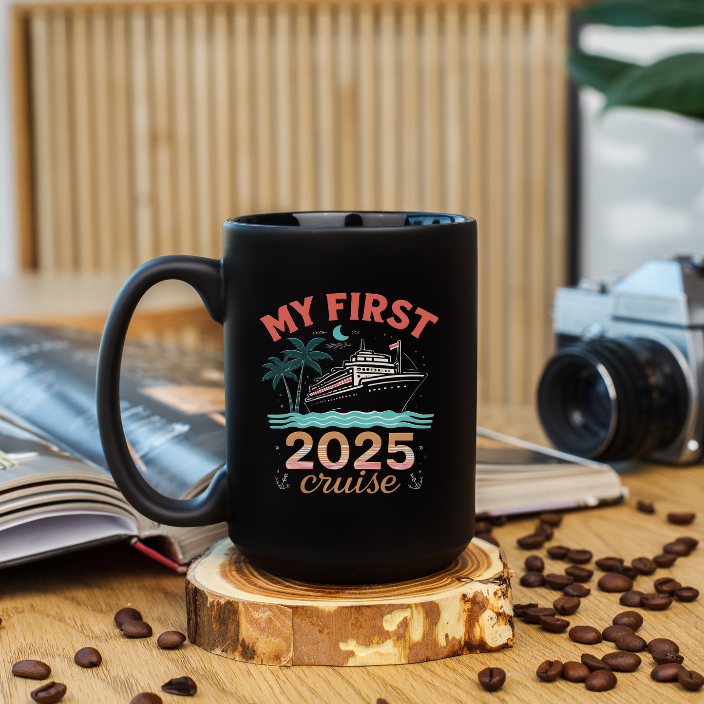 My First Cruise 2025 Black Mug, Royal Caribbean, Cruise Gifts, Cruise Ship, Travel Mode, Family Cruise 2025, Vacation Mode