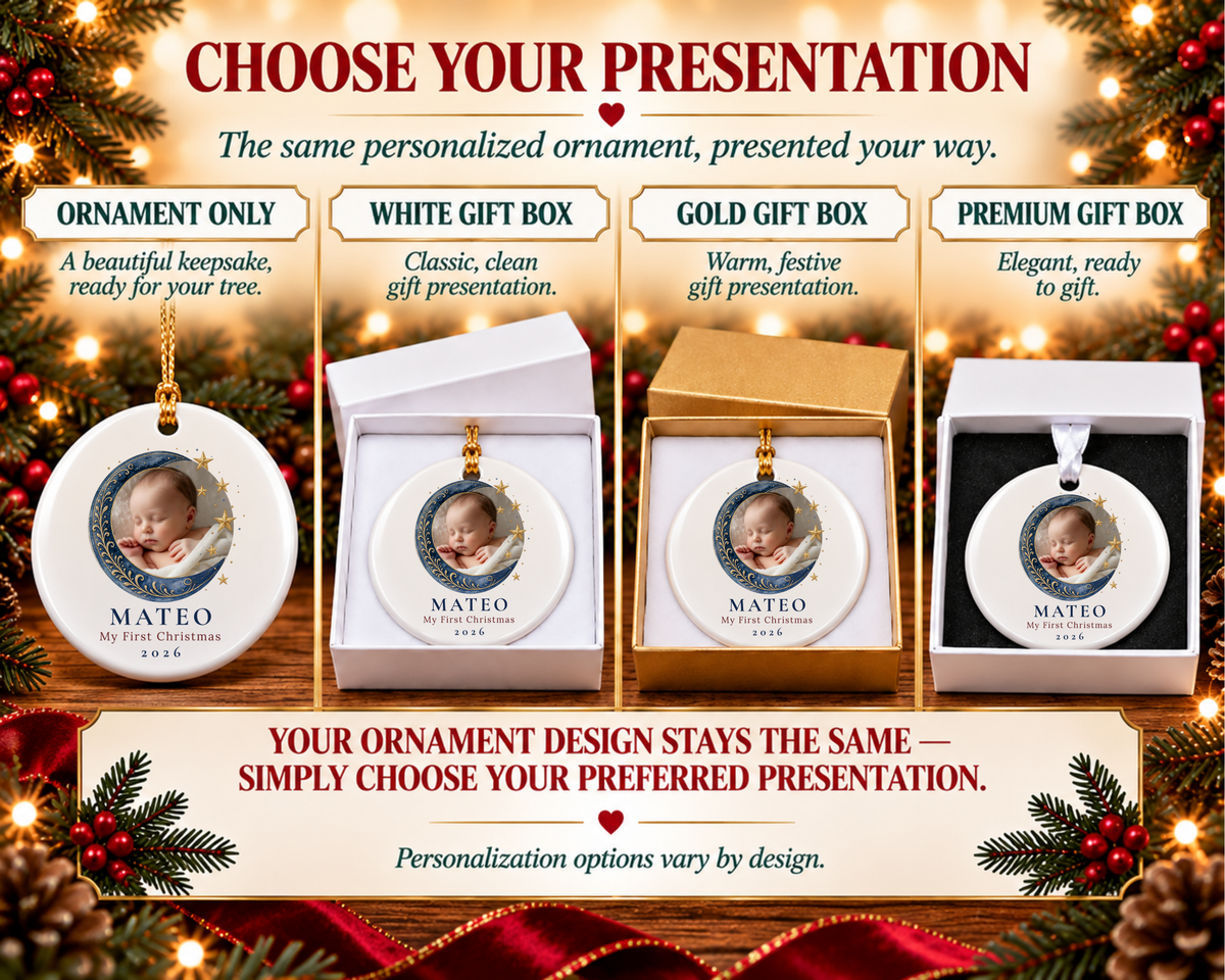 Personalized Baby First Christmas Rocking Horse Ornament