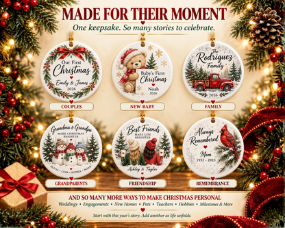 Personalized Baby Photo First Christmas Ornament
