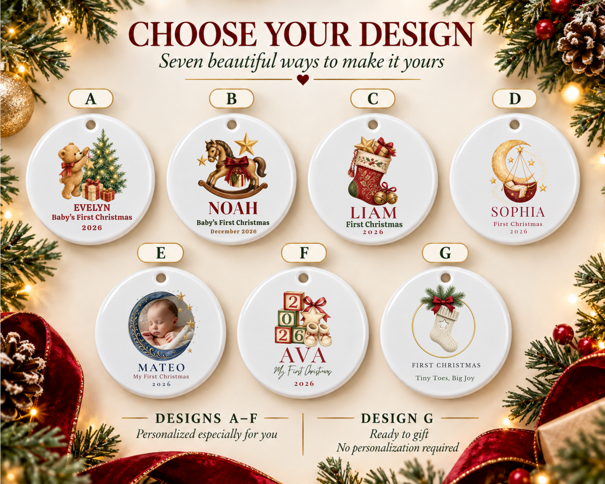 Personalized First Christmas Baby Blocks Ornament