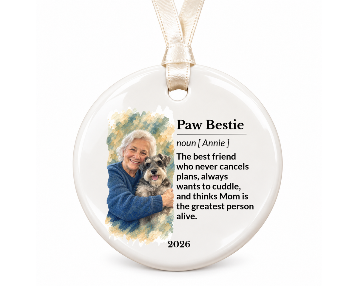 Personalized Dog Dad Ornament, Pet Christmas Ornament, Dog Dad Gift, Gift For Dog Dad, Custom Pet Ornament, Personalized Pet Ornament