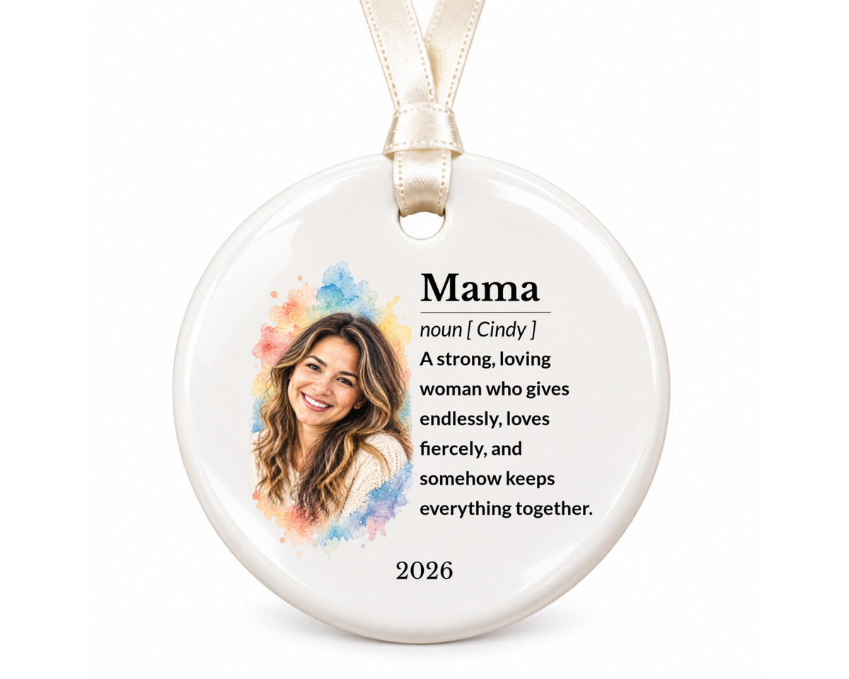 Personalized Girl Dad Ornament, Custom Ornament, Girl Dad Gift, Daddys Girl, Family Ornament, Ceramic Ornament, Stocking Stuffer