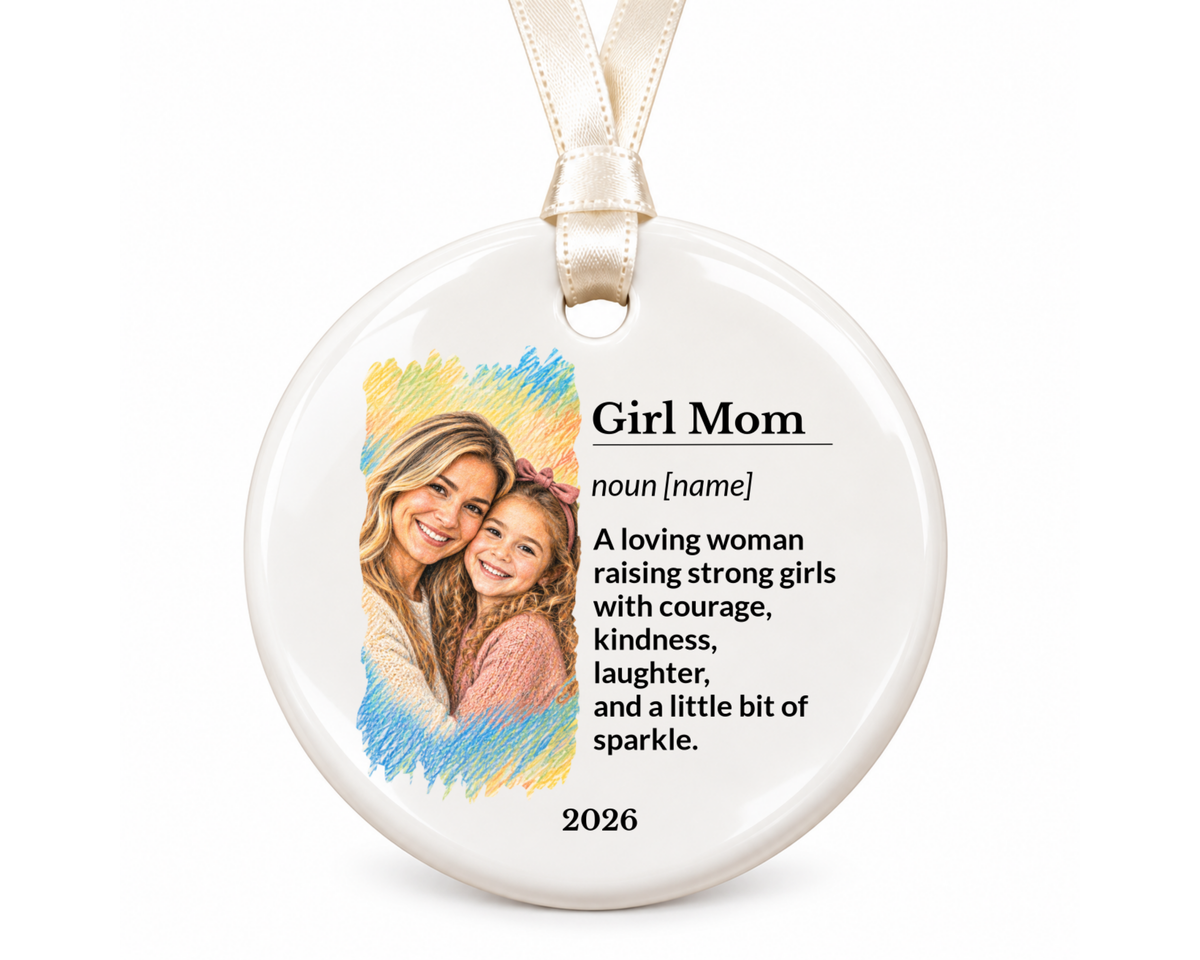 Personalized Boy Dad Ornament, Custom Ornament, Family Ornament, Ceramic Ornament, Stocking Stuffer, Name Ornament, Unique Ornament
