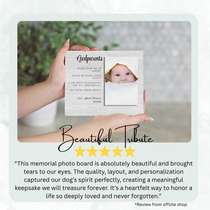 Godmother Gift, Personalized Godparent Photo Board, Custom Godparent Picture Board, Faith Keepsake Gift, Godparent Proposal Custom Gift personalized photo board — image 8 of 13