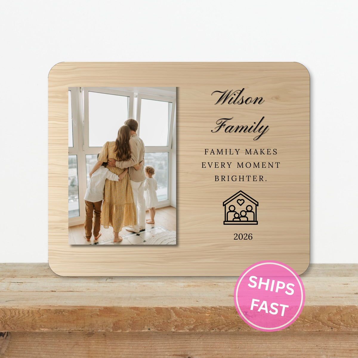 Family Gift, Personalized Family Photo Board, Custom Family Picture Board, Memory Photo Board, Family Keepsake Personalized Photo Gift personalized photo board — image 2 of 13