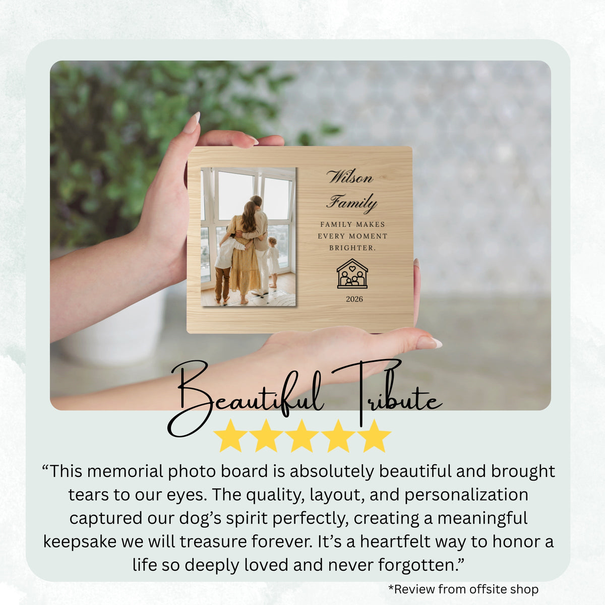 Family Gift, Personalized Family Photo Board, Custom Family Picture Board, Memory Photo Board, Family Keepsake Personalized Photo Gift personalized photo board — image 8 of 13