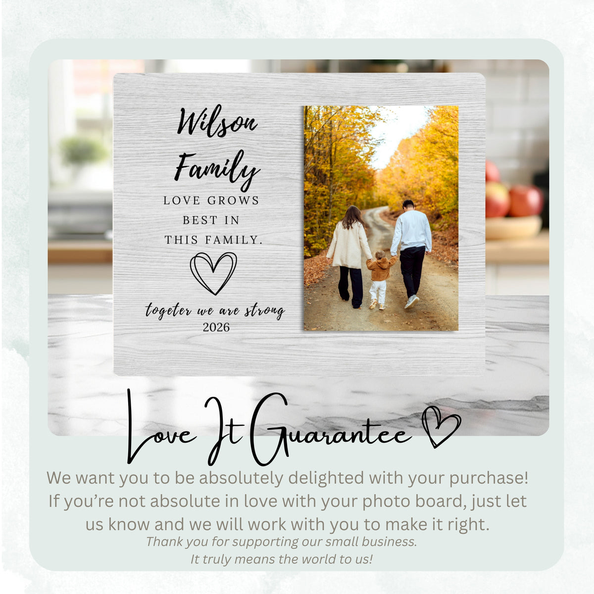 Family Keepsake, Personalized Family Photo Board, Custom Family Picture Board, Photo Gift, Family Keepsake Personalized Photo Gift personalized photo board — image 6 of 13