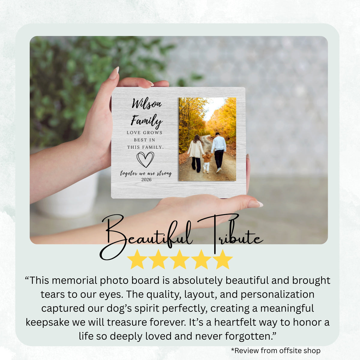 Family Keepsake, Personalized Family Photo Board, Custom Family Picture Board, Photo Gift, Family Keepsake Personalized Photo Gift personalized photo board — image 8 of 13