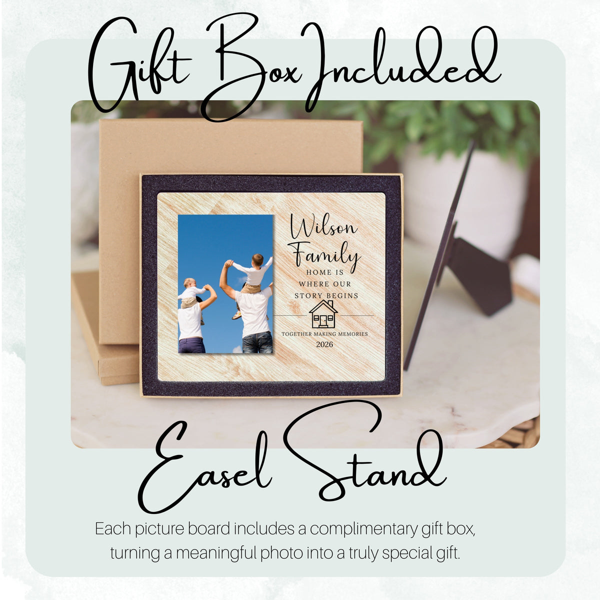 Photo Keepsake Gift, Personalized Family Photo Board, Custom Family Picture Board, Picture Keepsake, Family Keepsake Personalized Photo Gift personalized photo board — image 5 of 13