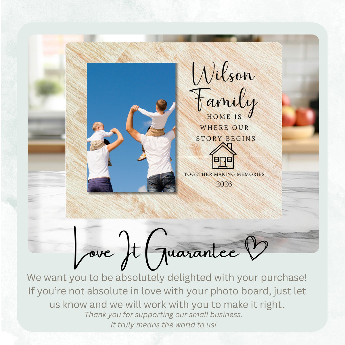 Photo Keepsake Gift, Personalized Family Photo Board, Custom Family Picture Board, Picture Keepsake, Family Keepsake Personalized Photo Gift personalized photo board — image 6 of 13