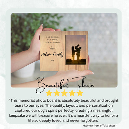 Family Name Gift, Personalized Family Photo Board, Custom Family Picture Board, Memory Photo Board, Family Keepsake Personalized Photo Gift personalized photo board — image 8 of 13