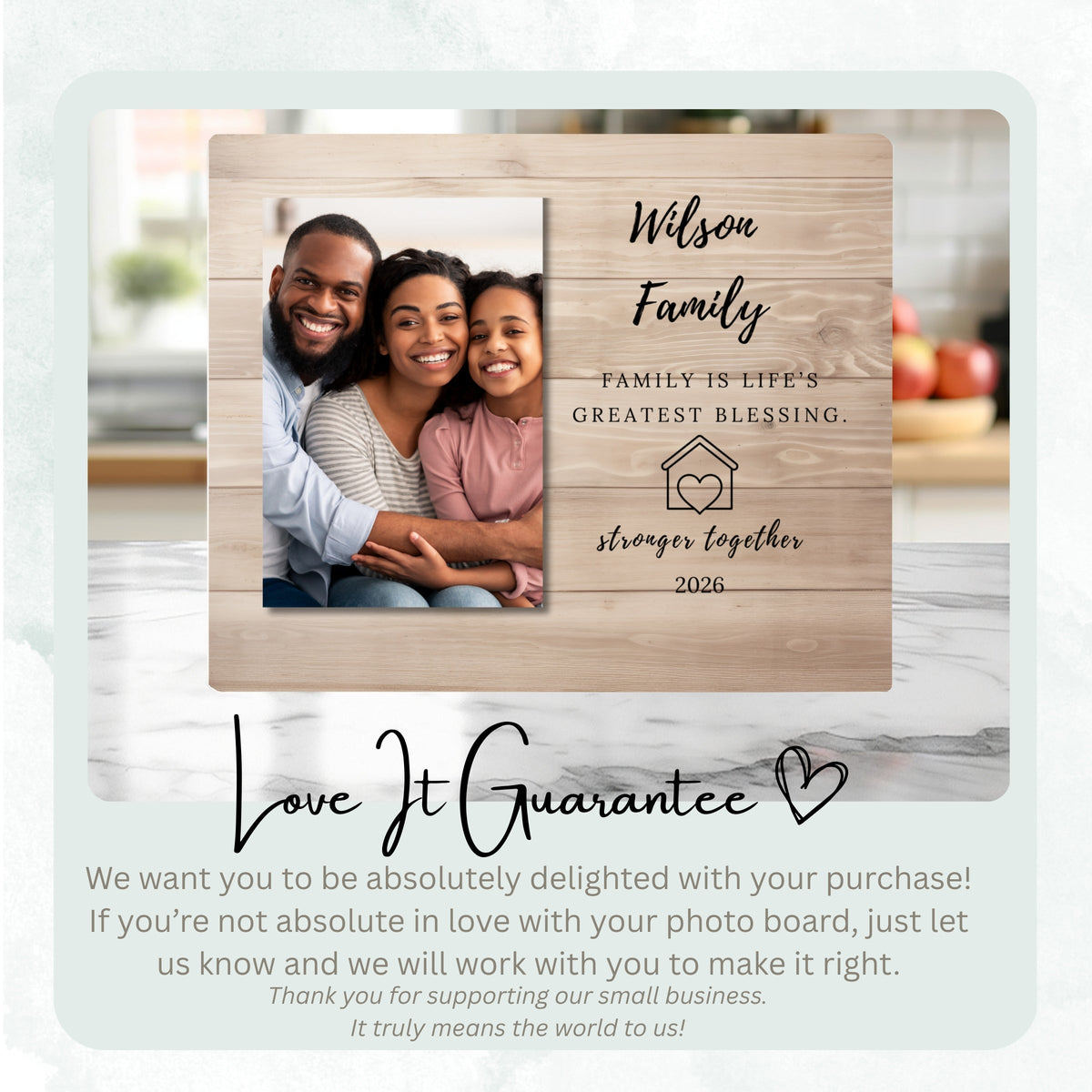 Memory Gift, Personalized Family Photo Board, Custom Family Picture Board, Photo Keepsake Gift, Family Keepsake Personalized Photo Gift personalized photo board — image 6 of 13