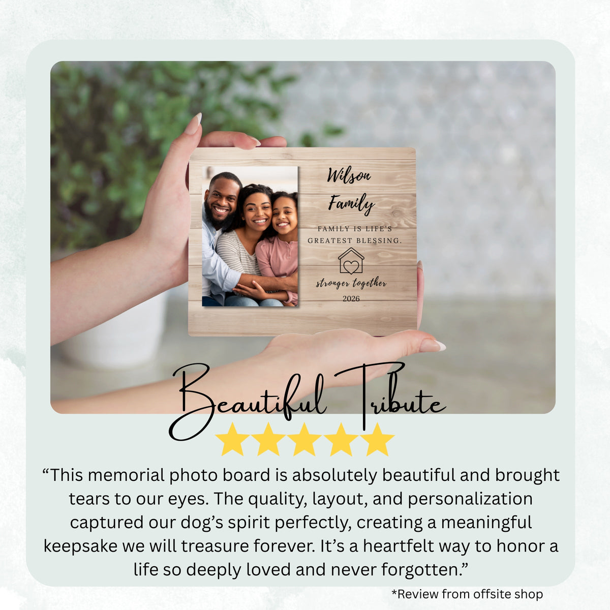 Memory Gift, Personalized Family Photo Board, Custom Family Picture Board, Photo Keepsake Gift, Family Keepsake Personalized Photo Gift personalized photo board — image 8 of 13