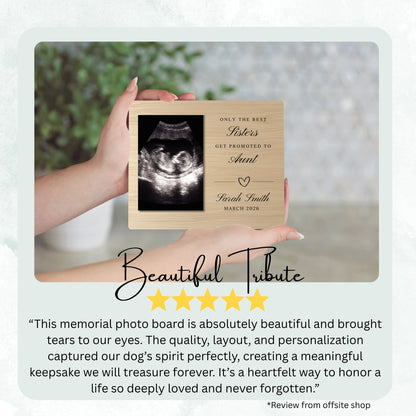 Aunt Gift, Personalized Aunt Photo Board, Custom Aunt Picture Board, Baby Reveal Keepsake, New Baby Gift Personalized Photo Gift Custom Gift personalized photo board — image 8 of 13