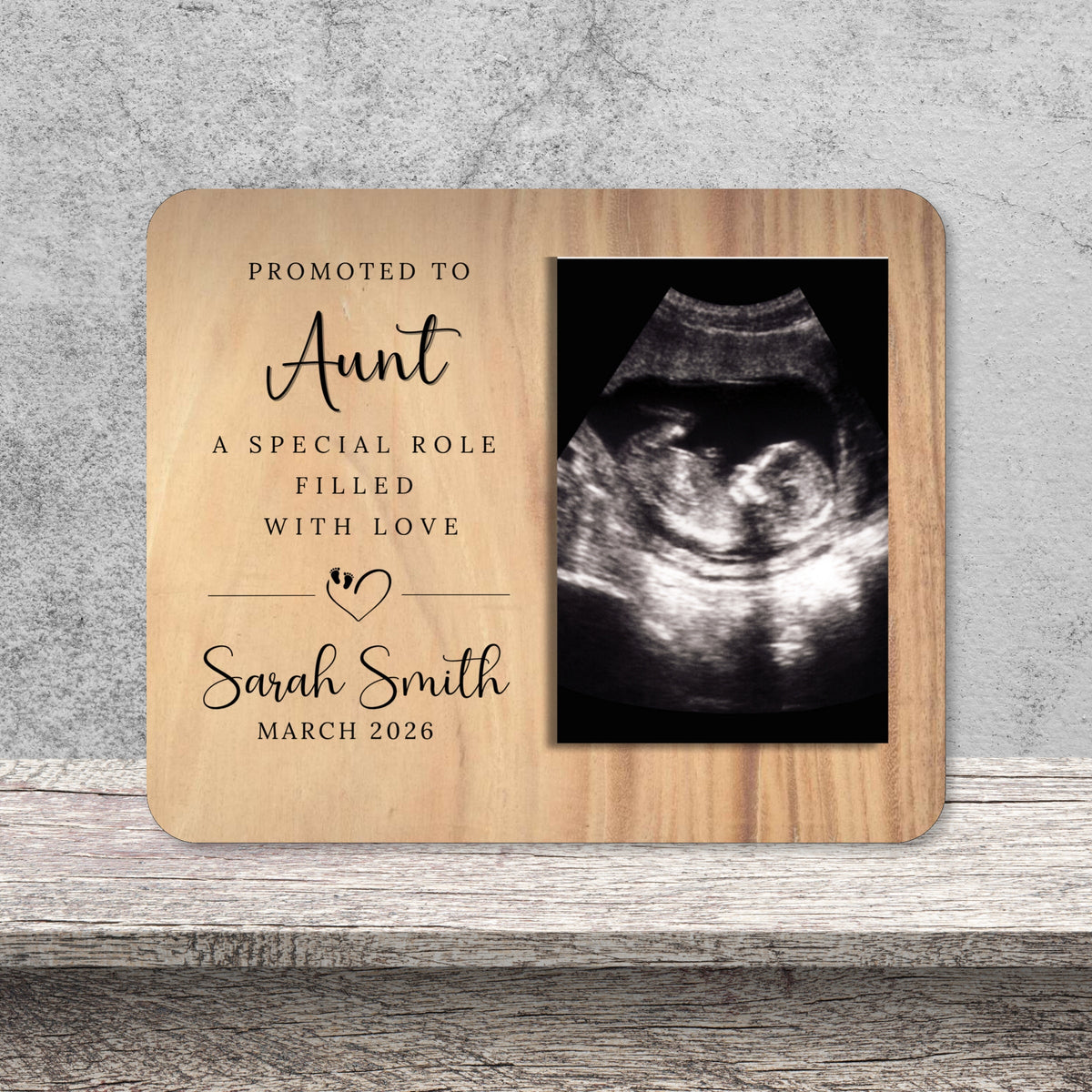 Aunt Gift, Personalized Aunt Photo Board, Custom Aunt Picture Board, Baby Reveal Keepsake, New Baby Gift Personalized Photo Gift Custom Gift personalized photo board — image 12 of 13