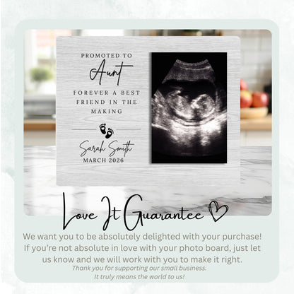 New Aunt Gift, Personalized Aunt Photo Board, Custom Aunt Picture Board, Baby Reveal Keepsake, New Baby Gift Personalized Photo Gift personalized photo board — image 6 of 13