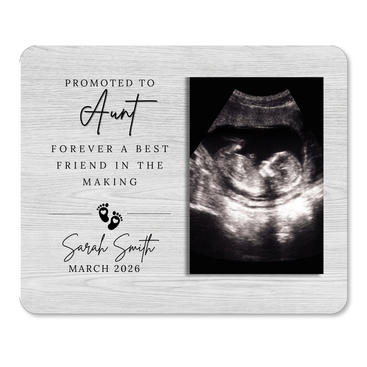 New Aunt Gift, Personalized Aunt Photo Board, Custom Aunt Picture Board, Baby Reveal Keepsake, New Baby Gift Personalized Photo Gift personalized photo board — image 1 of 13