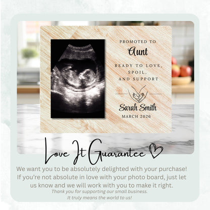Pregnancy Gift, Personalized Aunt Photo Board, Custom Aunt Picture Board, Baby Reveal Keepsake, New Baby Gift Personalized Photo Gift personalized photo board — image 6 of 13