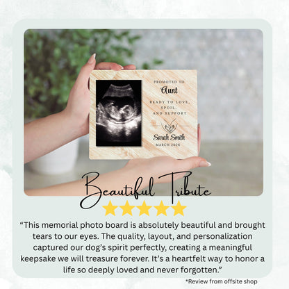 Pregnancy Gift, Personalized Aunt Photo Board, Custom Aunt Picture Board, Baby Reveal Keepsake, New Baby Gift Personalized Photo Gift personalized photo board — image 8 of 13