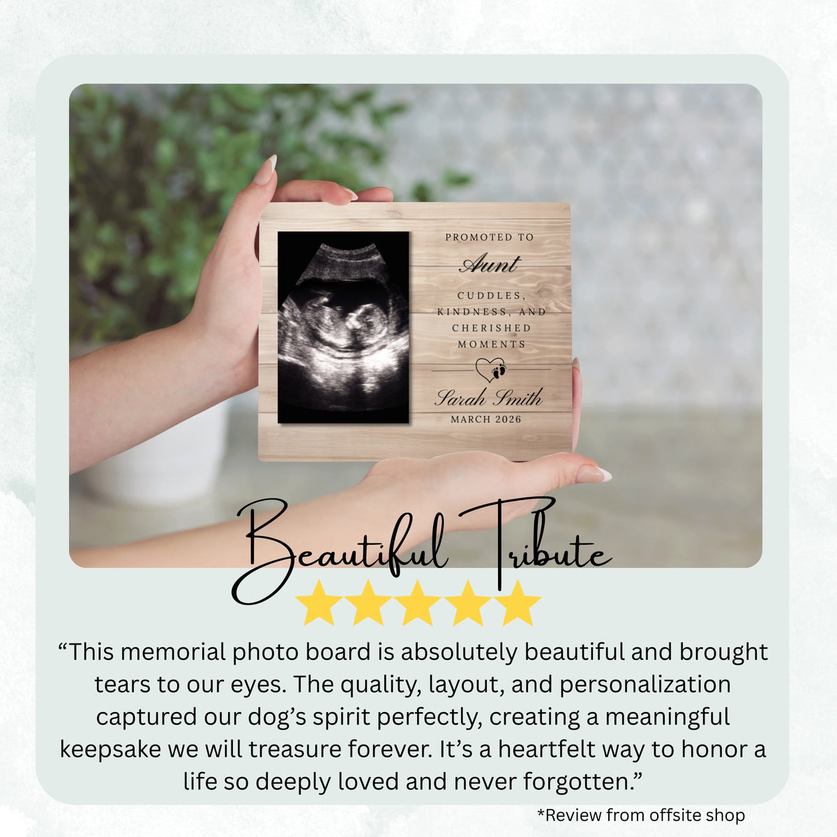 Promoted to Gift, Personalized Aunt Photo Board, Custom Aunt Picture Board, Baby Reveal Keepsake, New Baby Gift Personalized Photo Gift personalized photo board — image 8 of 13