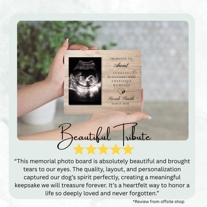 Promoted to Gift, Personalized Aunt Photo Board, Custom Aunt Picture Board, Baby Reveal Keepsake, New Baby Gift Personalized Photo Gift personalized photo board — image 8 of 13