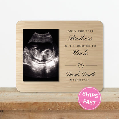 New Uncle Gift, Personalized Uncle Photo Board, Custom Uncle Picture Board, Baby Reveal Keepsake, New Baby Gift Personalized Photo Gift personalized photo board — image 2 of 13