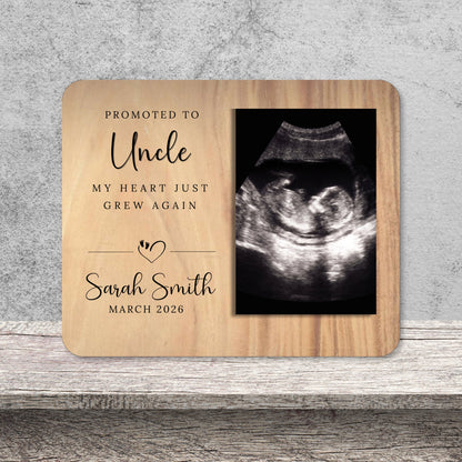 New Uncle Gift, Personalized Uncle Photo Board, Custom Uncle Picture Board, Baby Reveal Keepsake, New Baby Gift Personalized Photo Gift personalized photo board — image 12 of 13