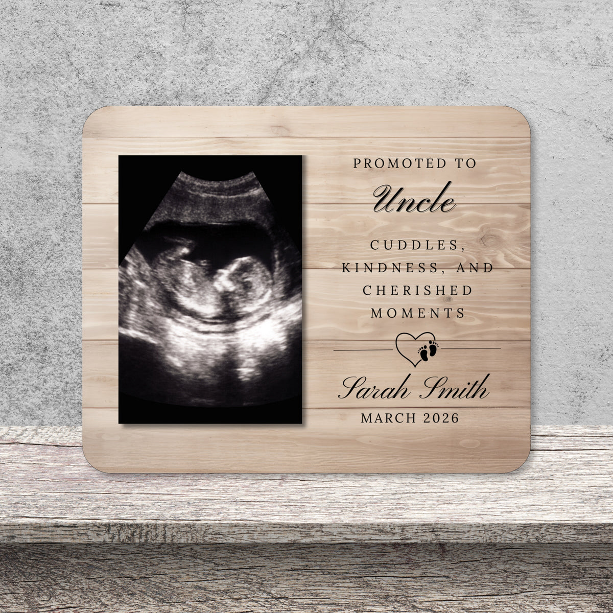 Ultrasound Gift, Personalized Uncle Photo Board, Custom Uncle Picture Board, Baby Reveal Keepsake, New Baby Gift Personalized Photo Gift personalized photo board — image 13 of 13