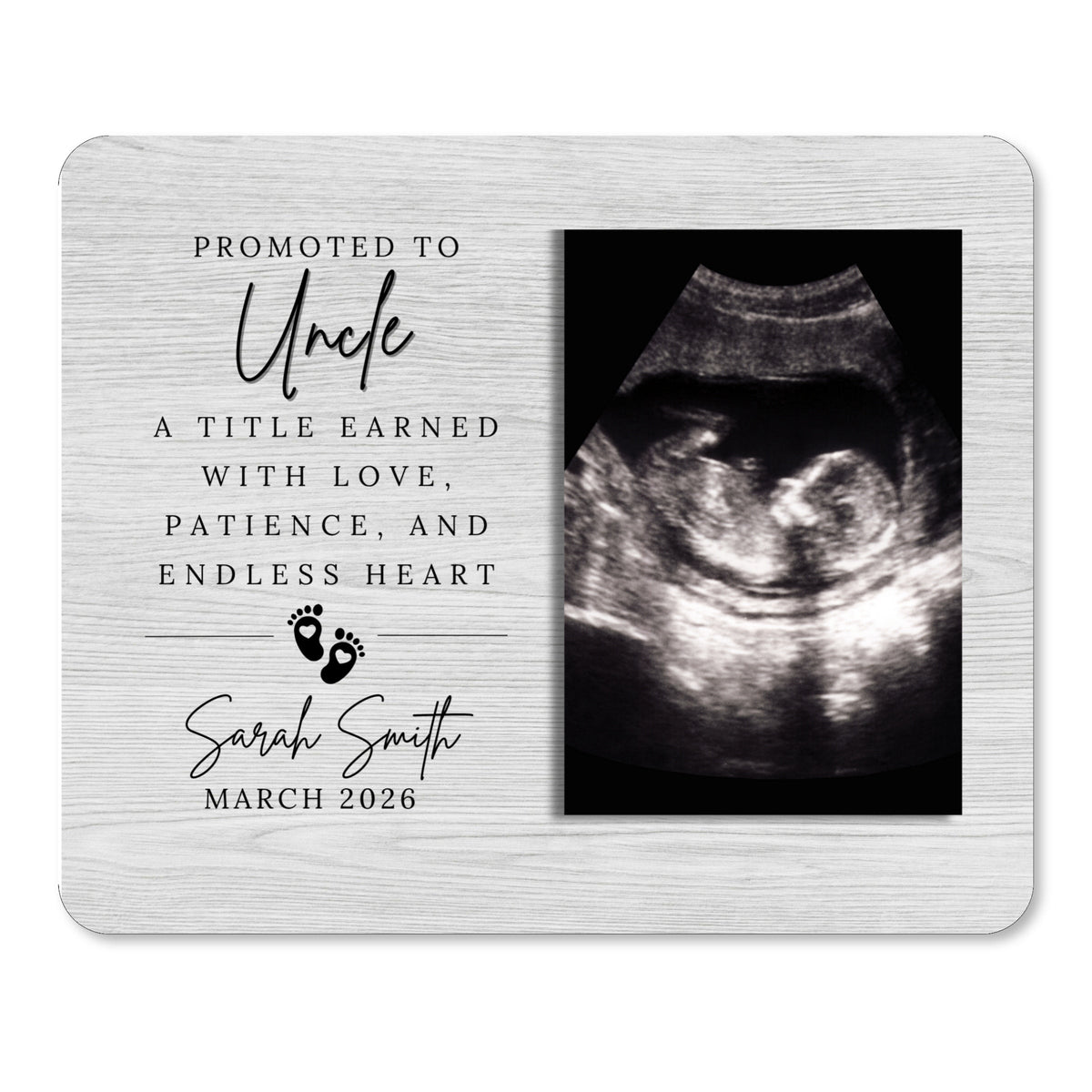 Ultrasound Gift, Personalized Uncle Photo Board, Custom Uncle Picture Board, Baby Reveal Keepsake, New Baby Gift Personalized Photo Gift personalized photo board — image 1 of 13