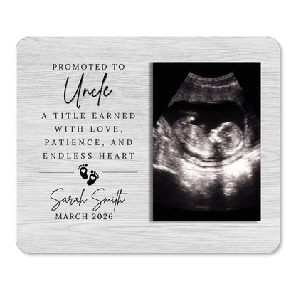 Ultrasound Gift, Personalized Uncle Photo Board, Custom Uncle Picture Board, Baby Reveal Keepsake, New Baby Gift Personalized Photo Gift personalized photo board — image 1 of 13
