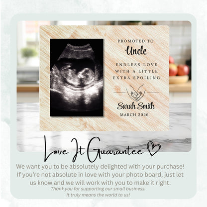 Baby Announcement, Personalized Uncle Photo Board, Custom Uncle Picture Board, Baby Reveal Keepsake, New Baby Gift Personalized Photo Gift personalized photo board — image 6 of 13