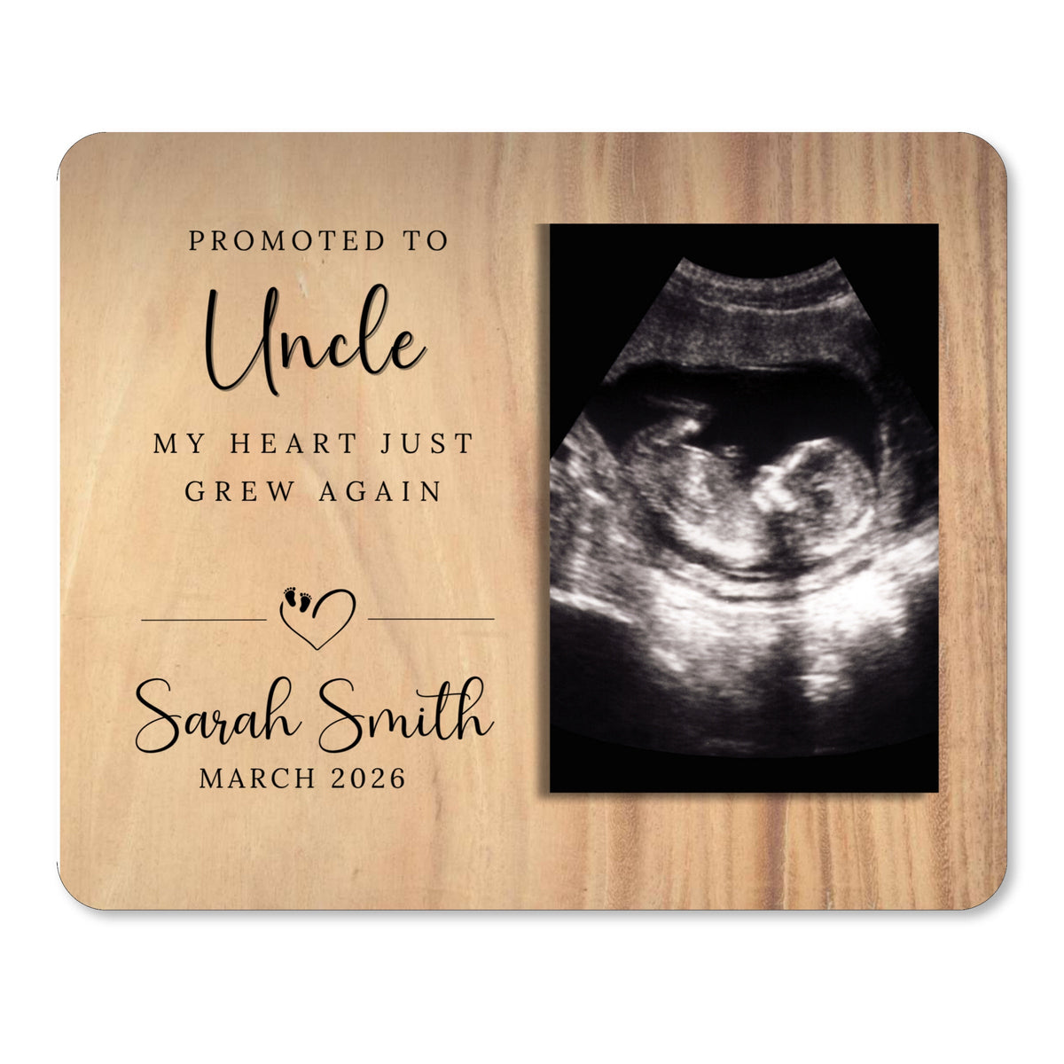 Uncle Gift, Personalized Uncle Photo Board, Custom Uncle Picture Board, Baby Reveal Keepsake, New Baby Gift Personalized Photo Gift personalized photo board — image 1 of 13