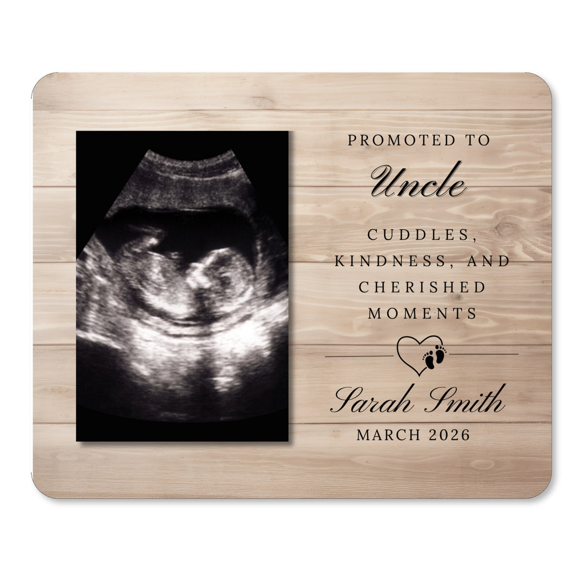 Pregnancy Gift, Personalized Uncle Photo Board, Custom Uncle Picture Board, Baby Reveal Keepsake, New Baby Gift Personalized Photo Gift personalized photo board — image 1 of 13