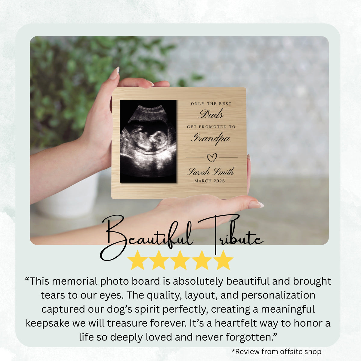 Promoted to Gift, Personalized Grandpa Photo Board, Custom Grandpa Picture Board, Baby Reveal Keepsake, New Baby Gift Family Memory Board personalized photo board — image 8 of 13