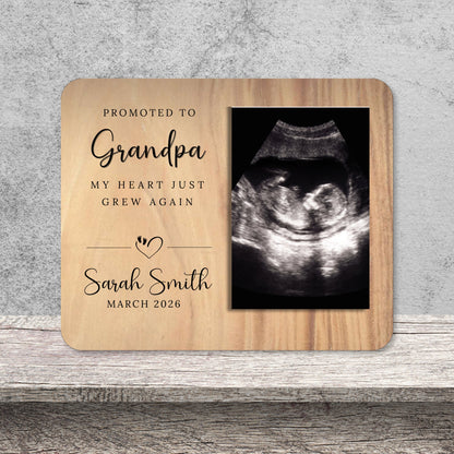 Promoted to Gift, Personalized Grandpa Photo Board, Custom Grandpa Picture Board, Baby Reveal Keepsake, New Baby Gift Family Memory Board personalized photo board — image 12 of 13