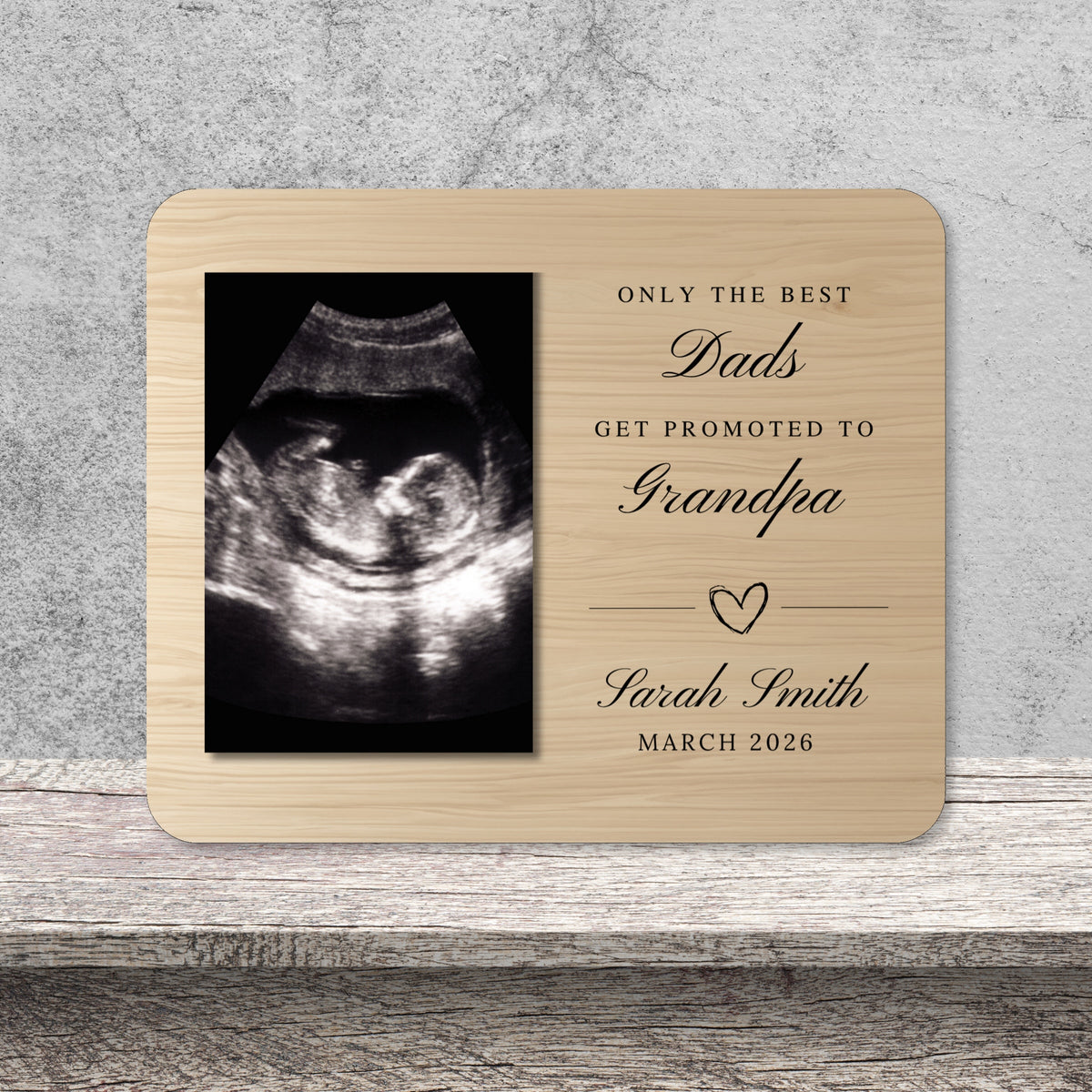 Grandpa Gift, Personalized Grandpa Photo Board, Custom Grandpa Picture Board, Baby Reveal Keepsake, New Baby Gift Personalized Photo Gift personalized photo board — image 9 of 13