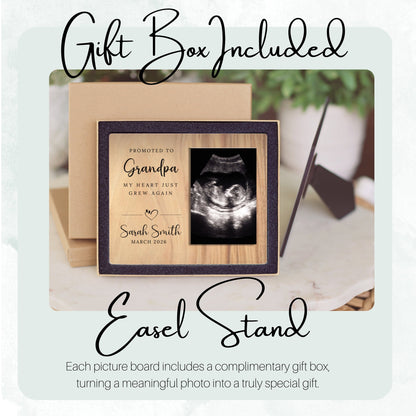 Baby Announcement, Personalized Grandpa Photo Board, Custom Grandpa Picture Board, Baby Reveal Keepsake, New Baby Gift Family Memory Board personalized photo board — image 5 of 13