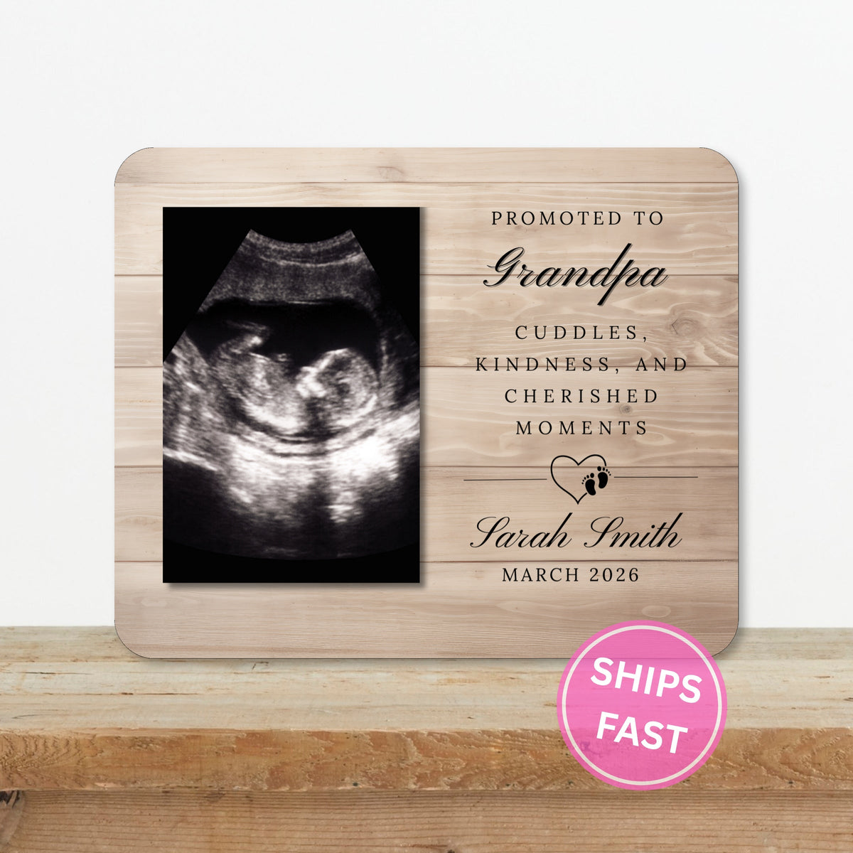 Pregnancy Gift, Personalized Grandpa Photo Board, Custom Grandpa Picture Board, Baby Reveal Keepsake, New Baby Gift Personalized Photo Gift personalized photo board — image 2 of 13