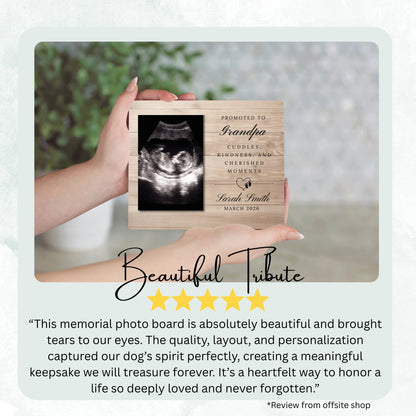 Pregnancy Gift, Personalized Grandpa Photo Board, Custom Grandpa Picture Board, Baby Reveal Keepsake, New Baby Gift Personalized Photo Gift personalized photo board — image 8 of 13