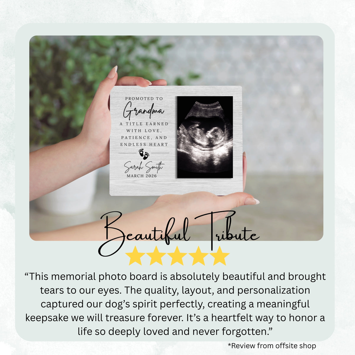 Pregnancy Gift, Personalized Grandma Photo Board, Custom Grandma Picture Board, Baby Reveal Keepsake, New Baby Gift Personalized Photo Gift personalized photo board — image 8 of 13