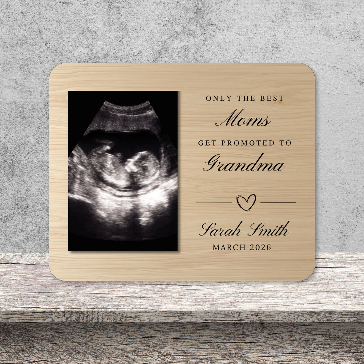 Grandma Gift, Personalized Grandma Photo Board, Custom Grandma Picture Board, Baby Reveal Keepsake, New Baby Gift Personalized Photo Gift personalized photo board — image 9 of 13