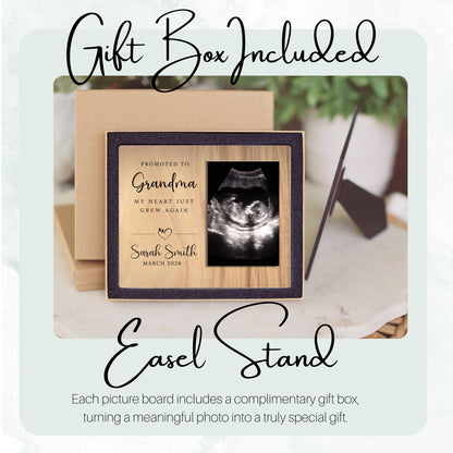 Ultrasound Gift, Personalized Grandma Photo Board, Custom Grandma Picture Board, Baby Reveal Keepsake, New Baby Gift Personalized Photo Gift personalized photo board — image 5 of 13